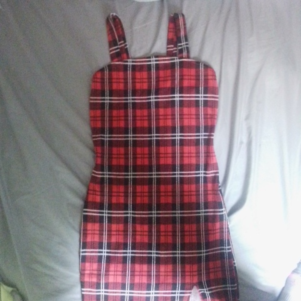 Plaid tight fitted dress